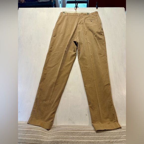 Vintage Eddie Bauer Tan Corduroy Pants Men’s 36x31 Pleated Front USA Made 90s - Picture 9 of 10